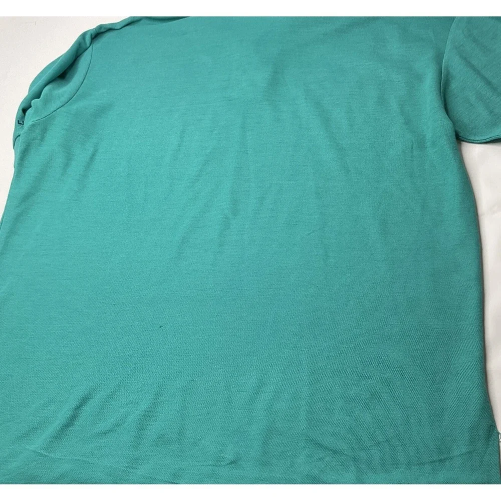Vintage Levis Polo Shirt Men Sz M 80s Short Sleeve Lightweight Green Retro